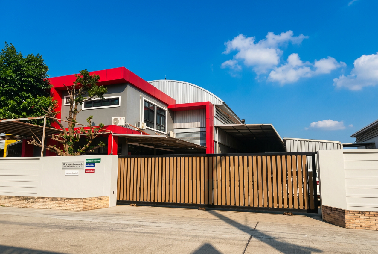RAY (Thailand) cosmetics manufacturing facility — front view in Nakhon Pathom, Thailand